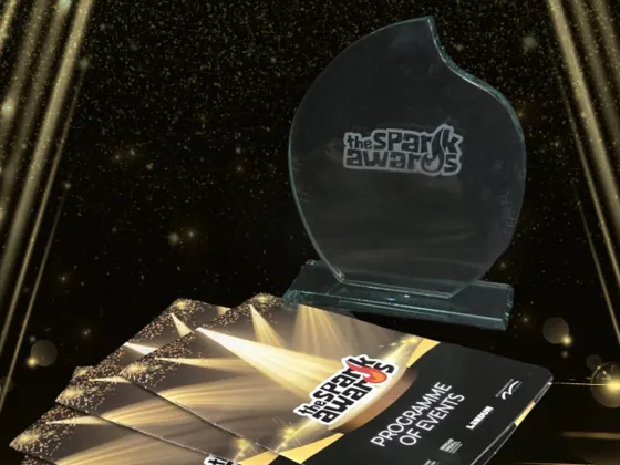 Sparks Awards trophy and event programme